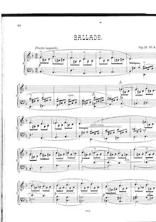 Partition No.3 - Ballade, 3 Piano pièces, Op.15, Mackenzie, Alexander Campbell