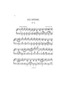 Partition , Etude en G major, 6 Etudes, Rubinstein, Anton