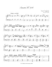 Partition Sonata K.208, 100 clavier sonates, Scarlatti, Domenico