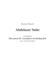 Partition complète, Abdelazer, The Moor s Revenge, Purcell, Henry