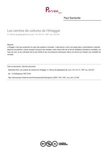 Les centres de cultures de l Ahaggar - article ; n°4 ; vol.32, pg 333-341