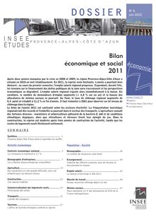 Bilan économique et social 2011