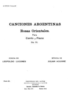 Partition complète, Rosas orientales, A minor, Aguirre, Julian