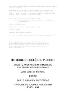 Histoire fantastique du célèbre Pierrot par Alfred Assollant