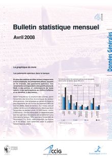 Bulletin statistique mensuel. Avril 2008