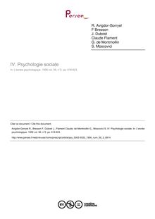 Psychologie sociale - compte-rendu ; n°2 ; vol.56, pg 616-623