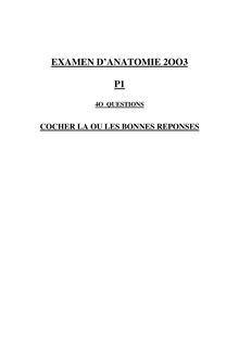 Ufrcreteil 2003 anatomie pcem1 semestre 2