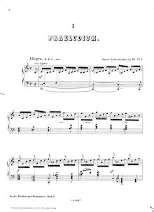 Partition complète, 6 Etudes et préludes, Op.27, Scharwenka, Xaver