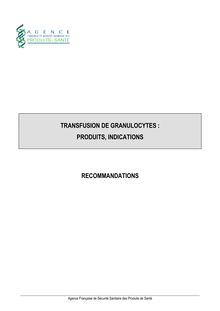 Transfusion de granulocytes