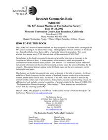 Research Summaries Book