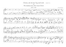 Partition , Christe, der du bist Tag und Licht, BWV 1096, pour Neumeister Collection, BWV 1090-1120