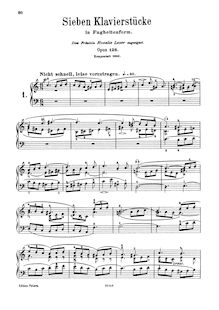 Partition complète (filter), 7 Klavierstücke en Fughettenform Op.126