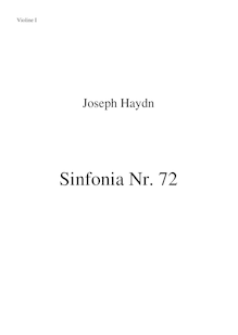 Partition violons I, Symphony, Haydn, Joseph