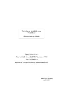 Contrôle de six UDAF et de trois URAF : rapport de synthèse