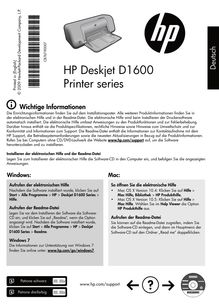 Notice Imprimantes HP  Deskjet D1663