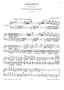 Partition de piano, Konzertstück über das Lied  Gut  Nacht du mein herziges Kind  von Abt, Op.198