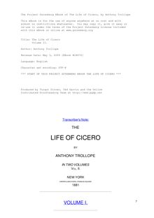 The Life of Cicero - Volume II.