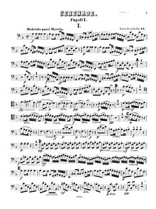 Partition basson 1, Serenade pour vent Instruments, Serenáda pro dechové nástroje