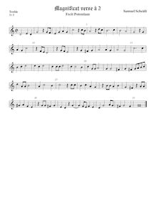 Partition 3rd verse (Fecit potentiam) − viole de gambe aigue, Tabulatura Nova