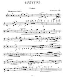 Partition de violon, Piano quatuor, Op.66, Rubinstein, Anton