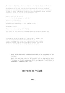Histoire de France par Jules Michelet
