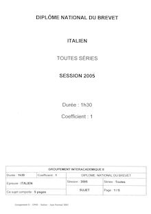 Italien 2005 Brevet (filière générale)