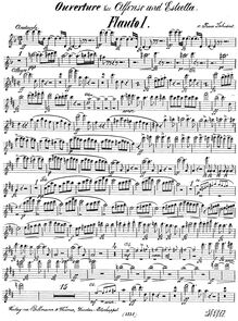 Partition flûte 1, 2, Alfonso und Estrella, Schubert, Franz