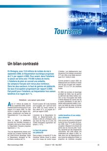 Tourisme : un bilan contrasté (Octant n° 109)