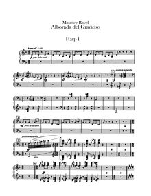Partition harpe 1, 2, Miroirs, Ravel, Maurice