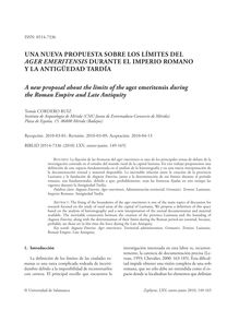 Una nueva propuesta sobre los límites del “ager emeritensis” durante el Imperio Romano y la Antigüedad Tardía
