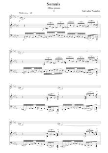 Partition complète, sonata para hautbois y piano, Sanchis, Salvador