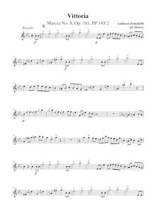 Partition parties complètes, Marcia No.8 - Vittoria, Op.181, Ponchielli, Amilcare