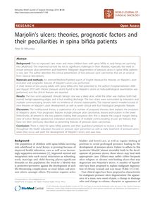 Marjolin s ulcers: theories, prognostic factors and their peculiarities in spina bifida patients