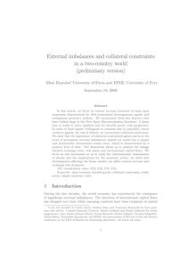External imbalances and collateral constraints in a two country world preliminary version