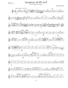 Partition flûte 2, Symphony No.4  Pastorale , Symphony on Canadian Folk Themes par Michel Rondeau