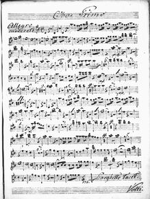 Partition hautbois 1, clavecin Concerto en D, D, Jommelli, Niccolò