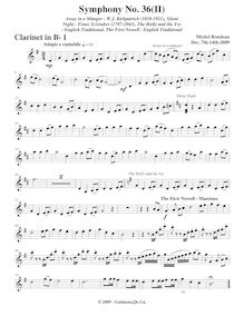 Partition clarinette 1, Symphony No.36  Christmas Symphony , F major