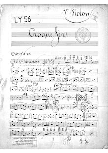 Partition violons I, Croquefer, Offenbach, Jacques