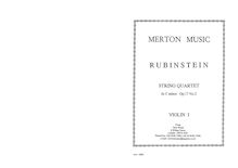 Partition parties complètes, corde quatuor No.2, Op.17/2, C minor