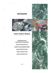 Land-rover Defender Water Ingress Manual