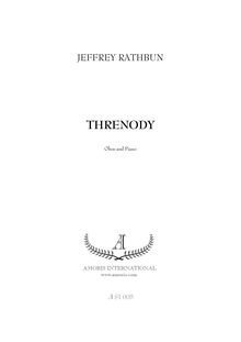 Partition complète et hautbois , partie, Threnody, Rathbun, Jeffrey