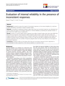 Evaluation of internal reliability in the presence of inconsistent responses