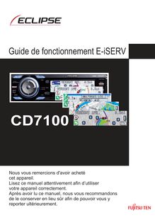 Notice Système de voiture Récepteur CD Fujitsu  E-iSERV CD7100