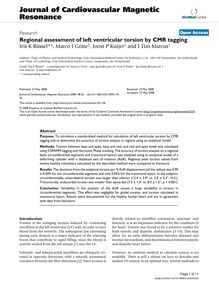 Regional assessment of left ventricular torsion by CMR tagging