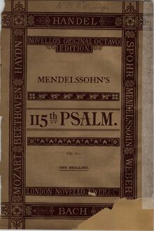 Partition couverture couleur, Der 1, Psalm für Chor, Solo und Orchester