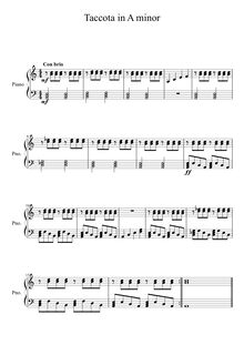 Partition complète, Toccata en A minor, A minor, Cohen, Roberto Cesar