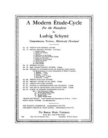 Partition Cover et Catalog Pages, Die Schule des modernen Klavierspiels, Op.174