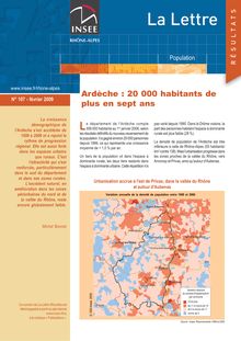 Ardèche : 20 000 habitants de plus en sept ans