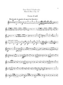 Partition cor 1, 2, 3, 4 (F), Slavonic March, Славянский марш ; Marche Slave ; March Slav