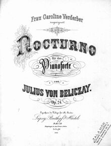 Partition complète, Nocturno, Op.24, Beliczay, Gyula